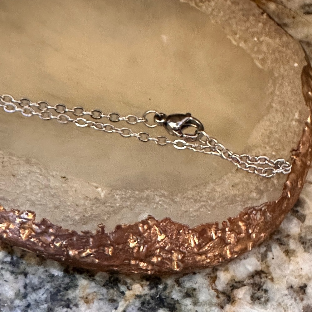 2/$10 Silver Malachite Sphere Necklace - Picture 5 of 7